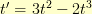 t' = 3t^2 - 2t^3 t' = 3t^2 - 2t^3
