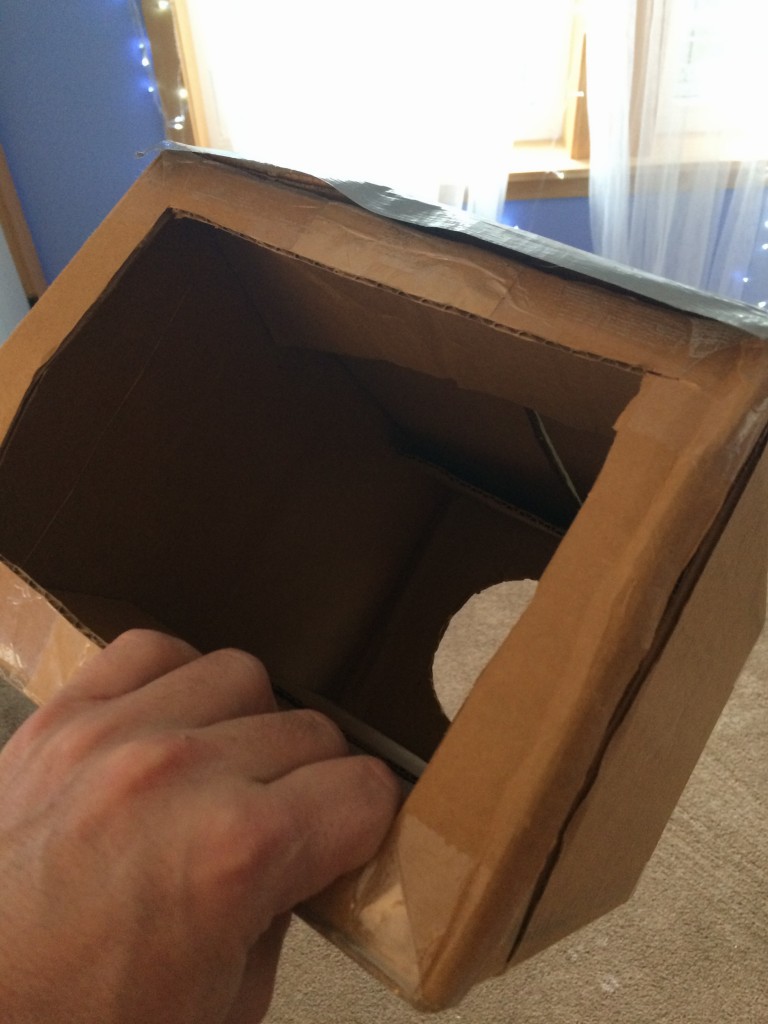Cardboard prototype of telescope